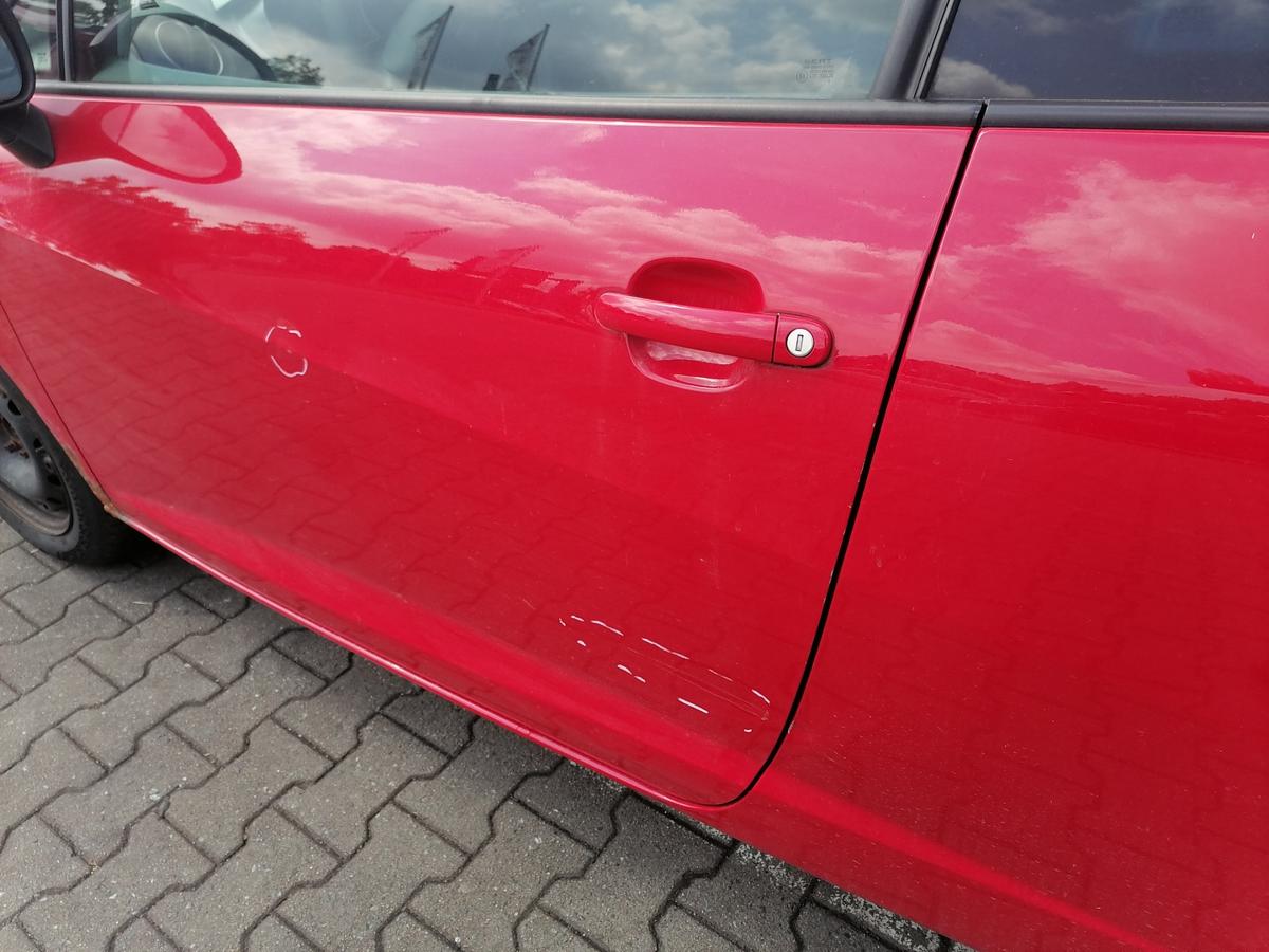 Seat Ibiza 6J original T&uuml;r links LS3H Emocion Rot 3-T&uuml;rer Rohbau Bj.2009